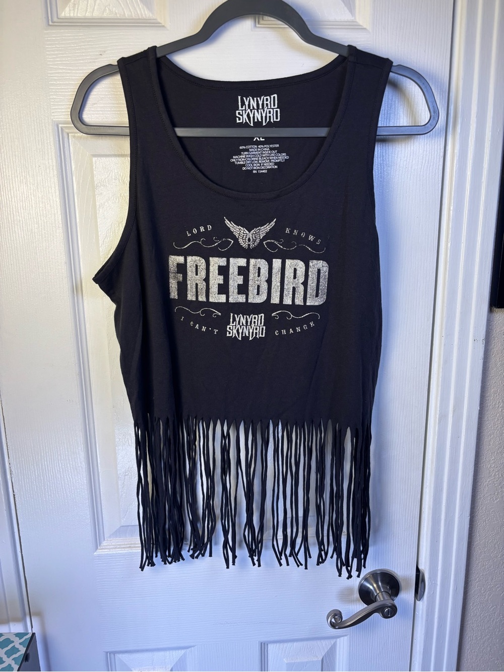 Lynyrd Skynyrd "Freebird" Black Fringe Tank